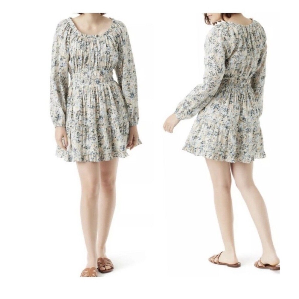 Sam Edelman Bailey Floral Cotton Dress NWT XL Arctic Wolf FlowerField